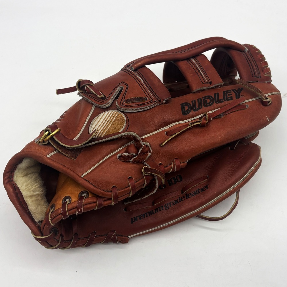 Dudley Softball Glove RHT 12.5 Brown Thunder DFG 100 Leather H-Web Mitt Baseball